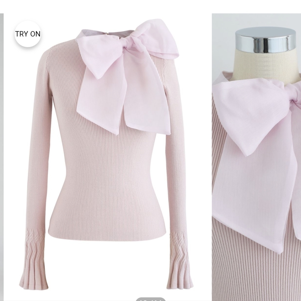 Chicwish Pink Bow Blouse